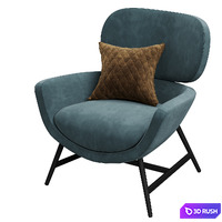 Armchair Pianca Laurie 3D Model Vray, Corona