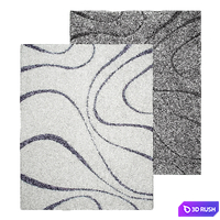 Carolyn swirl shag rug 3D Model Vray, Corona