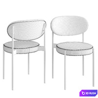 Verpan Series 430 Black Dining Chair 3D Model Vray