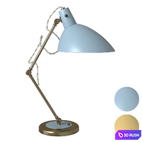 La Lampada Retro Tiffany / Mustard Large Table Lamp 3D Model Corona