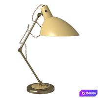 La Lampada Retro Tiffany / Mustard Large Table Lamp 3D Model Corona