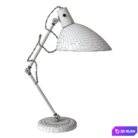 La Lampada Retro Tiffany / Mustard Large Table Lamp 3D Model Corona