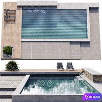 Pool 13 3D Model Vray, Corona