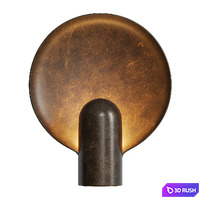 Sculpted Gunmetal Table Lamp by Henry Wilson 3D Model Corona