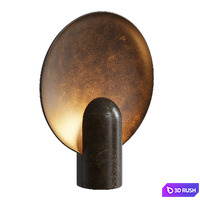 Sculpted Gunmetal Table Lamp by Henry Wilson 3D Model Corona