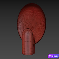 Sculpted Gunmetal Table Lamp by Henry Wilson 3D Model Corona