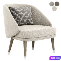 Meg armchair by Tirolo 3D Model Vray, Corona