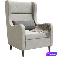 Hoff Leset Galant Armchair 3D Model Vray