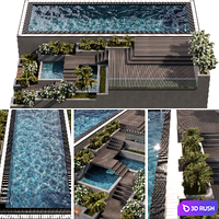 POOL NO25 3D Model Vray, Corona