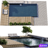Pool 27 3D Model Vray, Corona