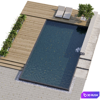 Pool 27 3D Model Vray, Corona