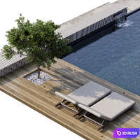 Pool 27 3D Model Vray, Corona