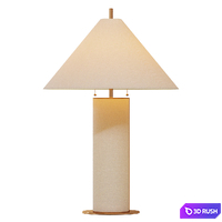 Table Lamp Natural Linen Remi table lamp, work lamp 3D Model Corona
