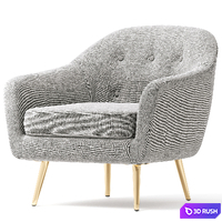 Carmen armchair 3D Model Corona