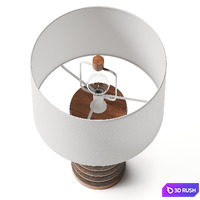 CB2 Cove Tall Ceramic Table Lamp 3D Model Vray, Corona