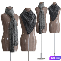 Shawl over the body 3 3D Model Vray