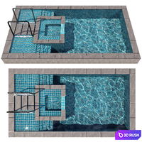 POOL NO71 3D Model Vray, Corona