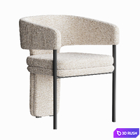 Small yarn dining chair 3D Model Corona