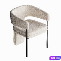 Small yarn dining chair 3D Model Corona