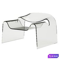 Ghost Chair by Cini Boeri 3D Model Corona