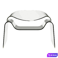 Ghost Chair by Cini Boeri 3D Model Corona