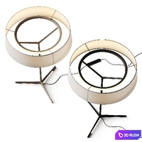 Vibia Dama 3225 Table Lamp 3D Model Vray, Corona