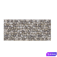 Stone Gabion Fence 3D Model Corona