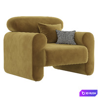 Gala Reverse Roll Arm Chair 3D Model Vray, Corona