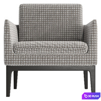 Duvivier Canapes ALLURE Fabric small armchair 3D Model Vray, Corona