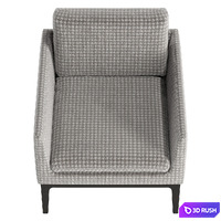 Duvivier Canapes ALLURE Fabric small armchair 3D Model Vray, Corona