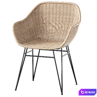 Chart Rattan Chair 3D Model Vray, Corona