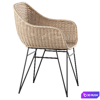 Chart Rattan Chair 3D Model Vray, Corona