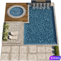 Pool 41 3D Model Vray, Corona