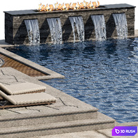 Pool 41 3D Model Vray, Corona