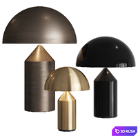 Oluce atollo metal 3D Model Vray, Corona