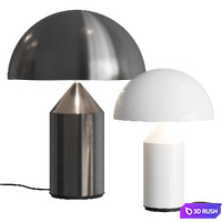Oluce atollo metal 3D Model Vray, Corona