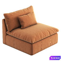 Aria Leather Chair by SIXPENNY 3D Model Vray
