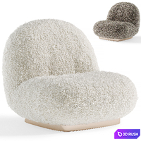 Gubi Pacha lounge chair By gubi 3D Model Corona