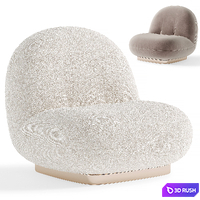 Gubi Pacha lounge chair By gubi 3D Model Corona