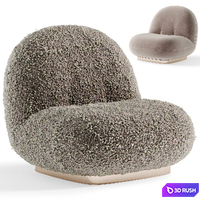 Gubi Pacha lounge chair By gubi 3D Model Corona