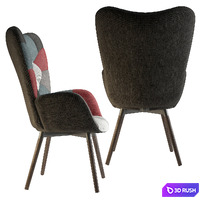Chair Grand Dark Patch 3D Model Vray, Corona