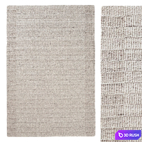 HADIZA WOOL RUG Cream 3D Model Vray, Corona