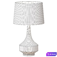 Anderson Table Lamp, White 3D Model Vray