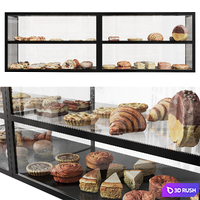 Pastry Shop Display Case 3D Model Corona
