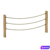 Rope fence constructor 3D Model Vray, Corona