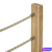 Rope fence constructor 3D Model Vray, Corona