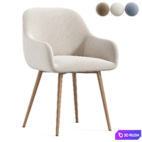 Chair Judy Velvet Beige 3D Model Corona