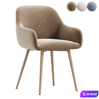 Chair Judy Velvet Beige 3D Model Corona