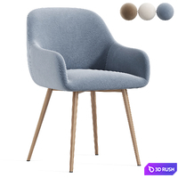 Chair Judy Velvet Beige 3D Model Corona