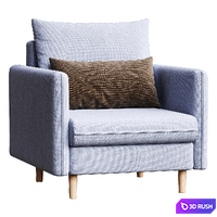 Chair-bed Slipson Mini Linia Lavender 3D Model Corona